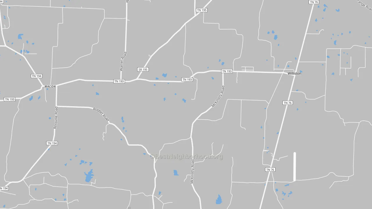 Transit Grade map of 38076, TN