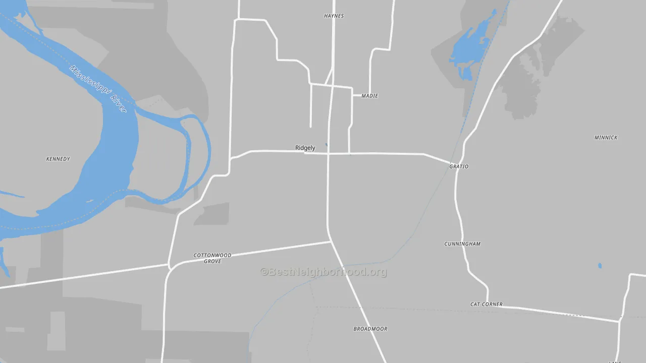 Transit Grade map of 38080, TN
