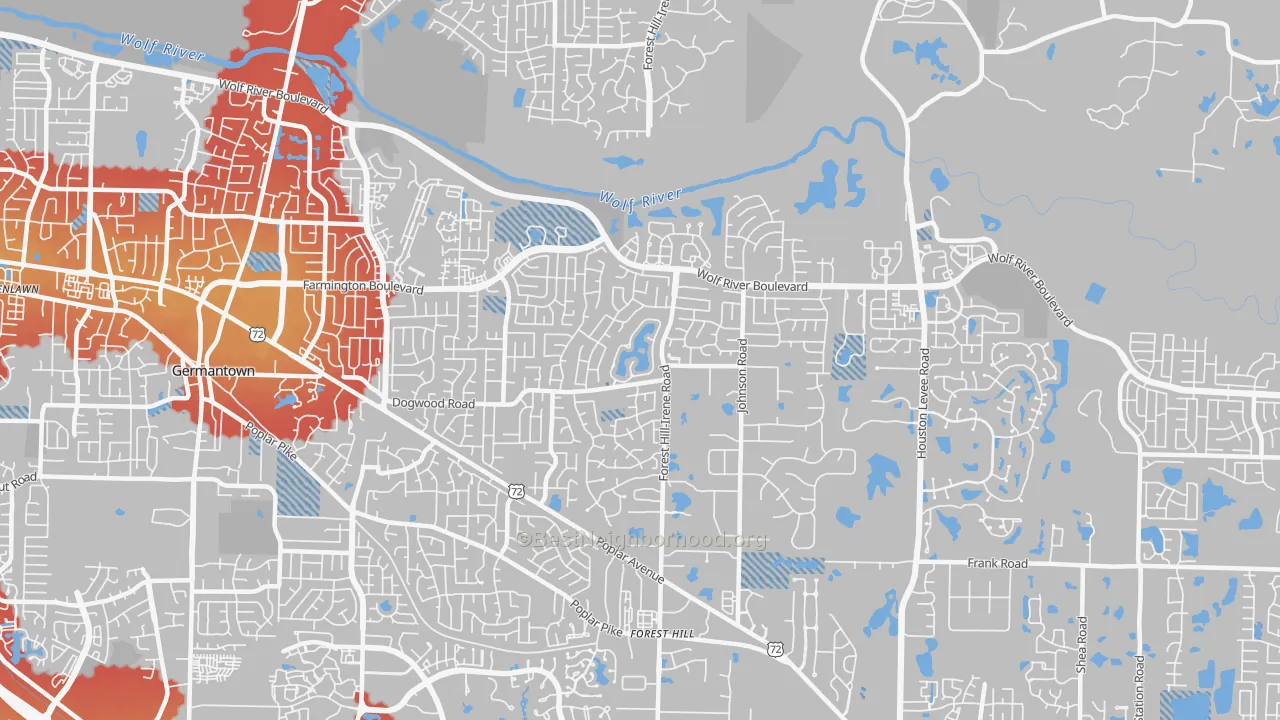 Transit Grade map of 38139, TN