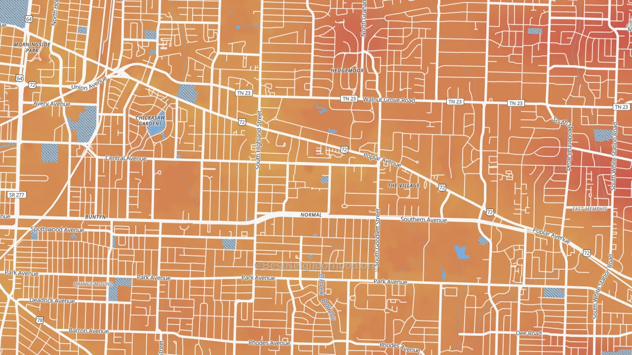 Transit Grade map of 38152, TN