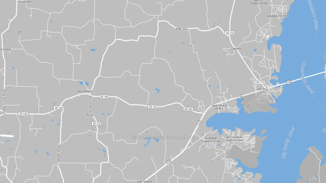 Transit Grade map of 38222, TN