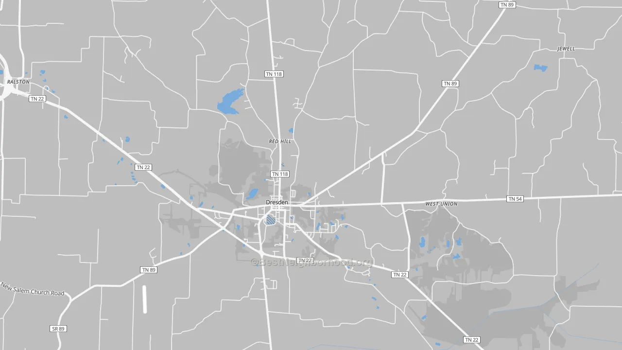 Transit Grade map of 38225, TN