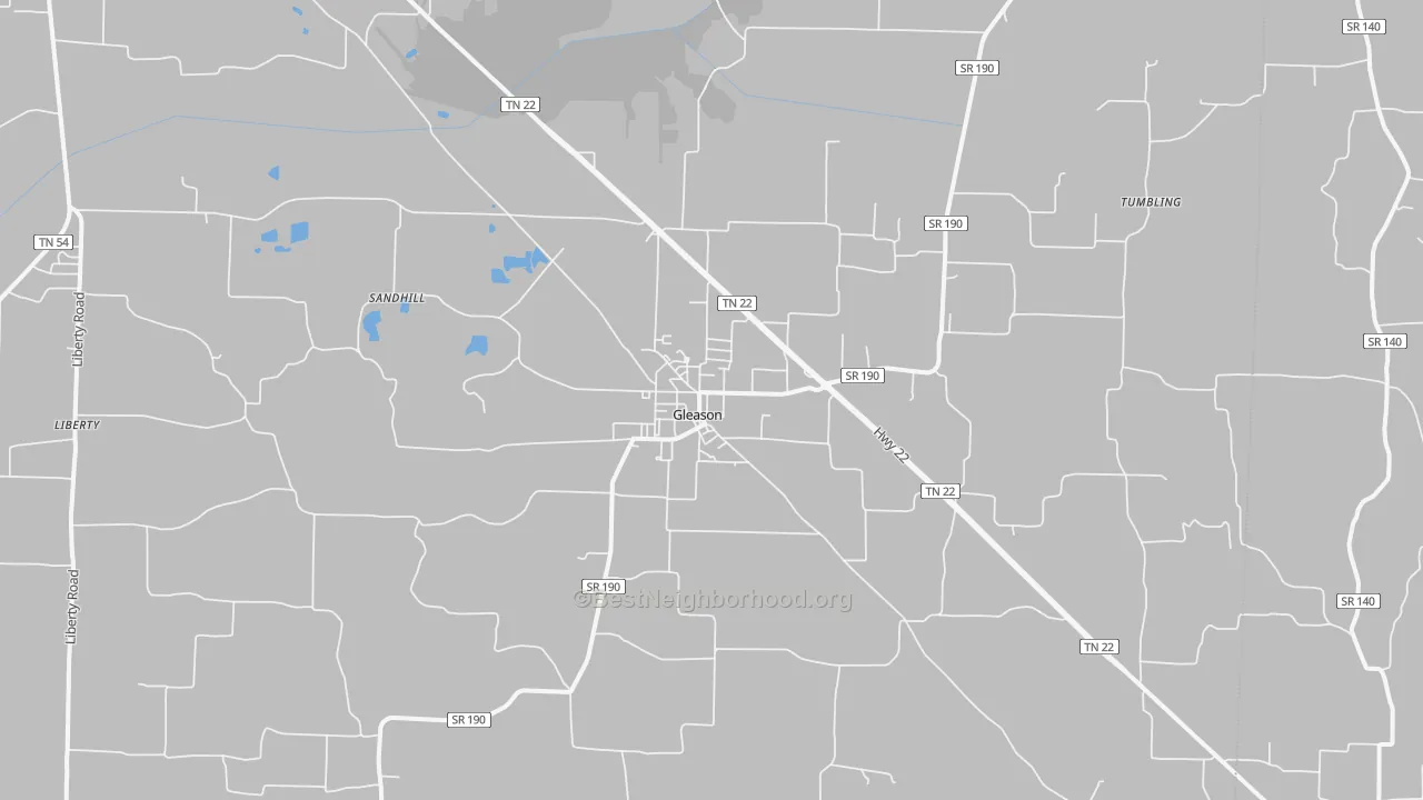 Transit Grade map of 38229, TN