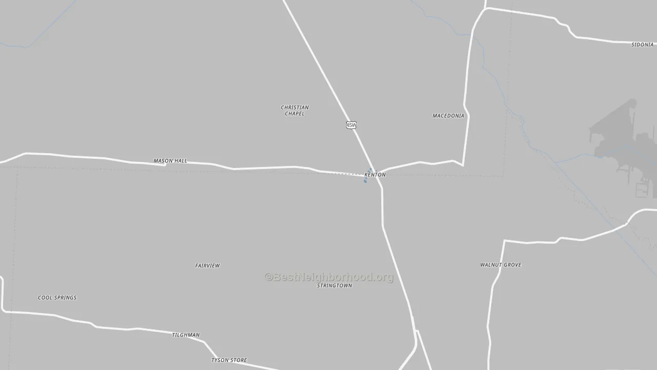 Transit Grade map of 38233, TN