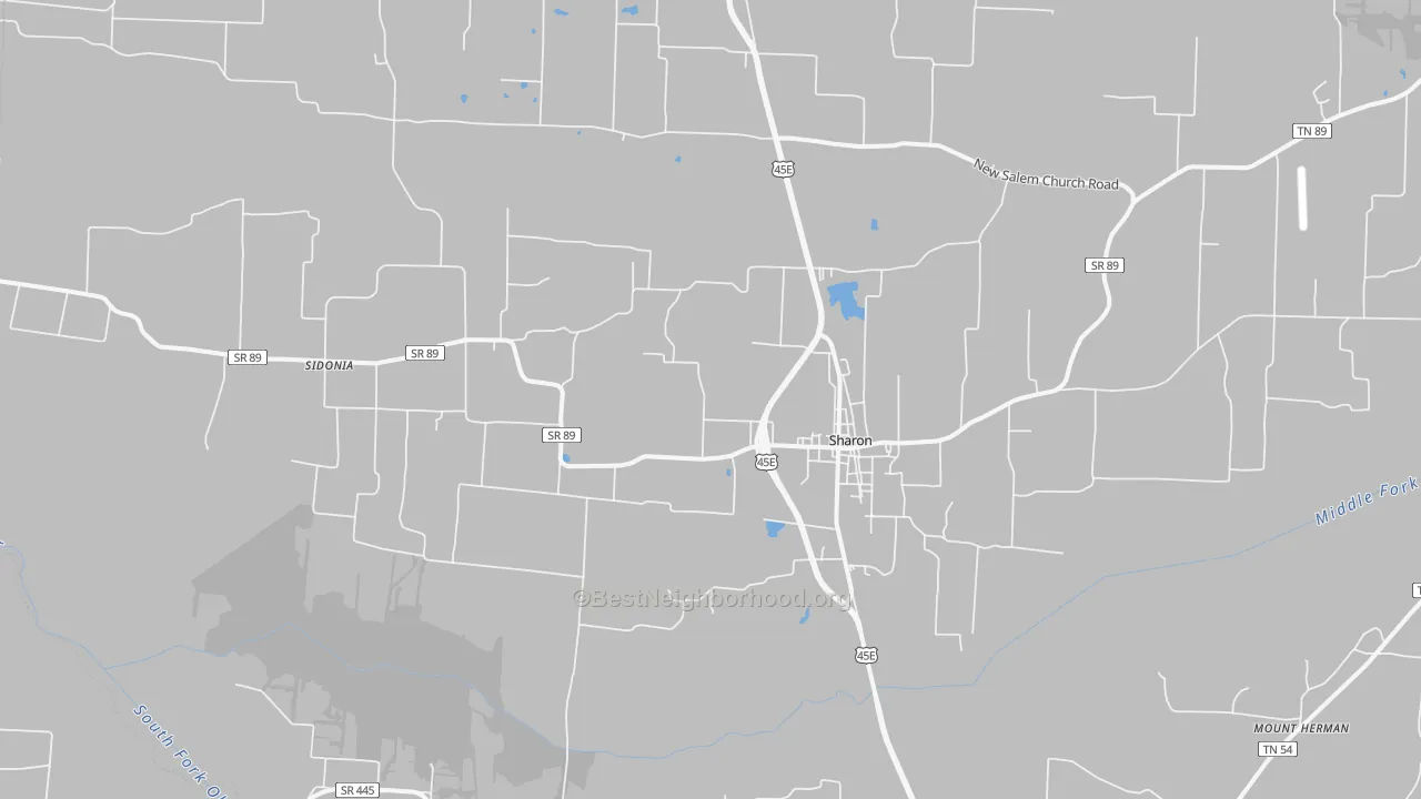 Transit Grade map of 38255, TN