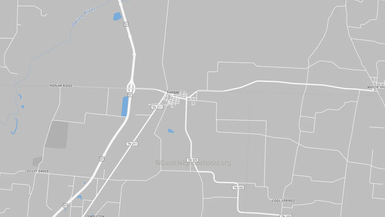 Transit Grade map of 38259, TN