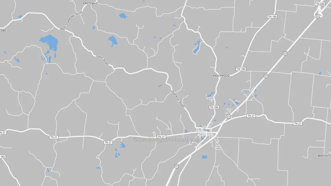 Transit Grade map of 38260, TN