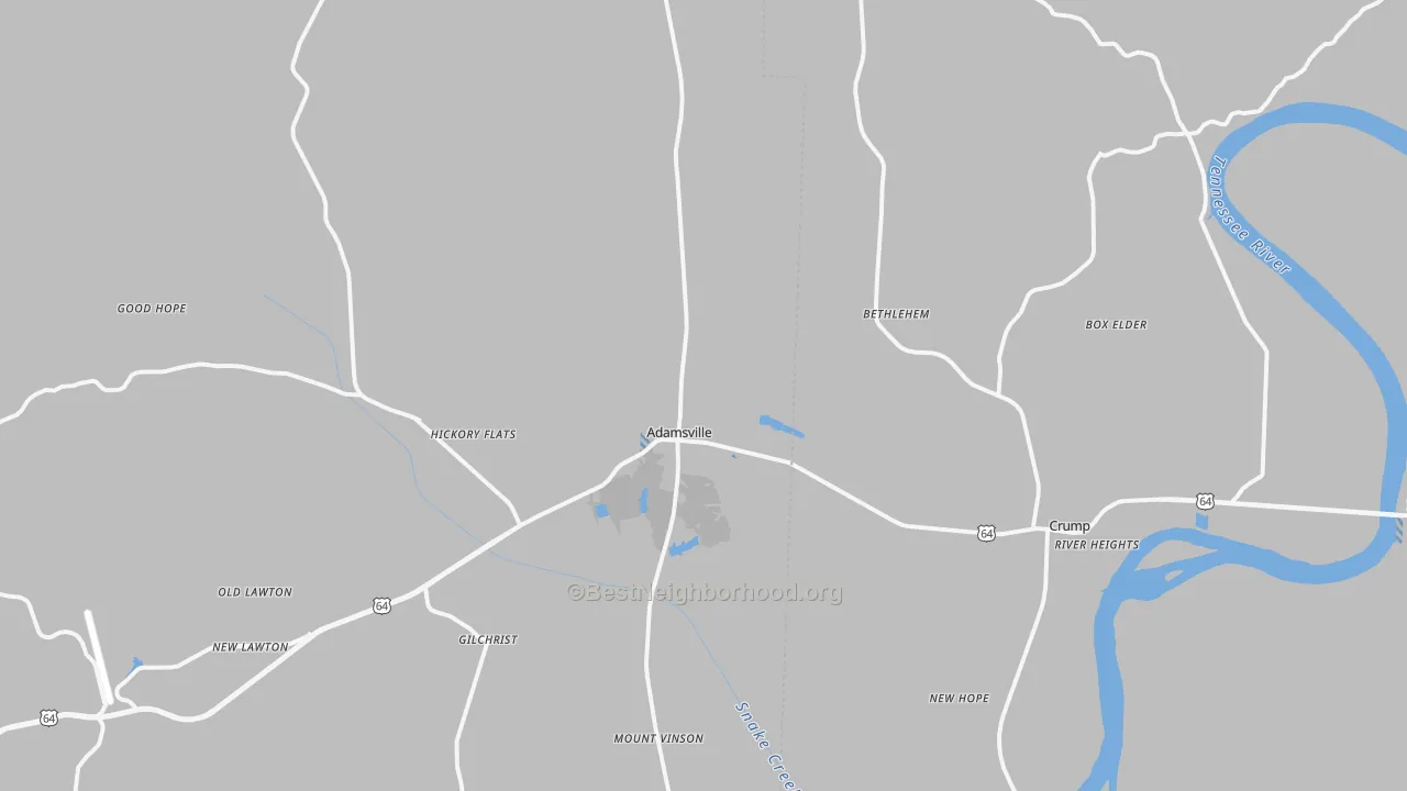 Transit Grade map of 38310, TN