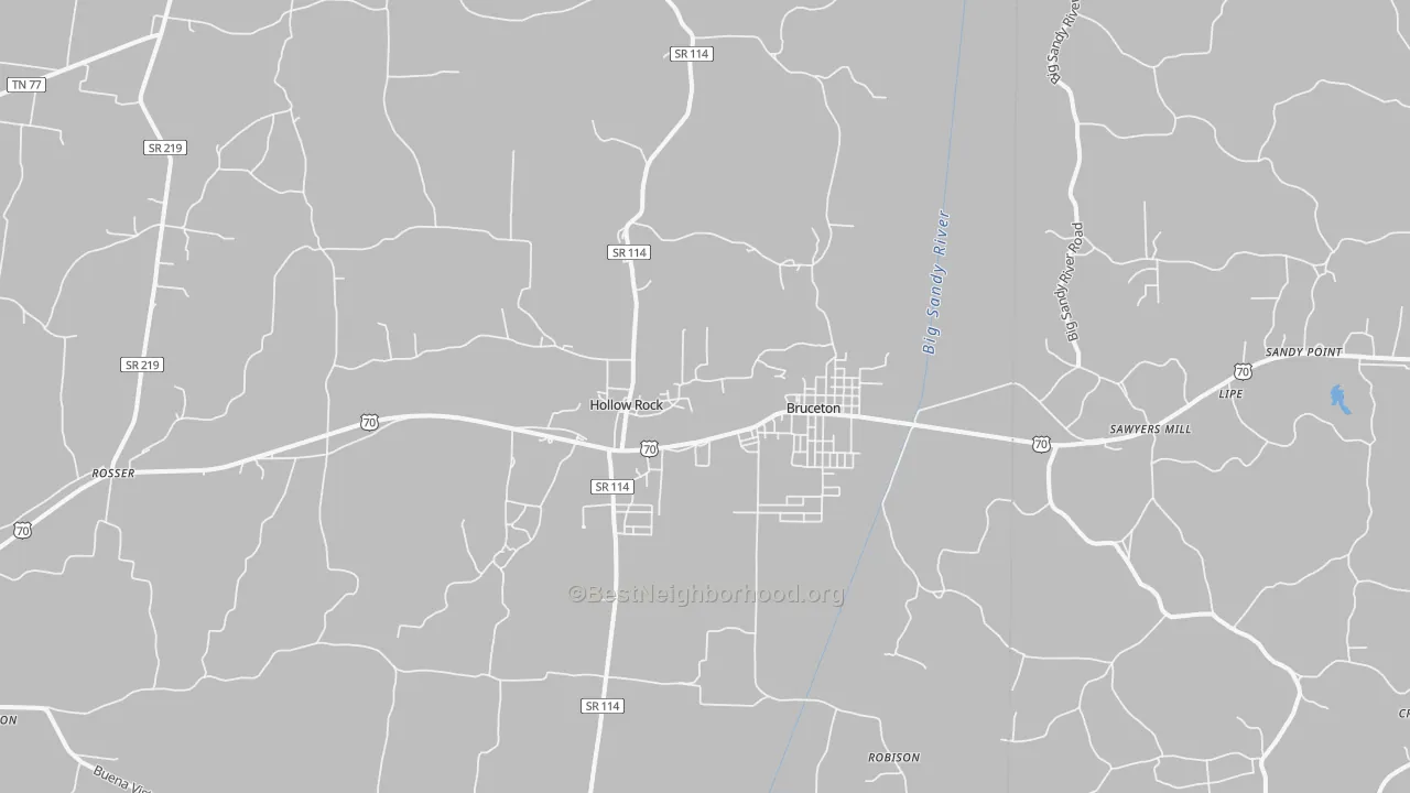 Transit Grade map of 38317, TN