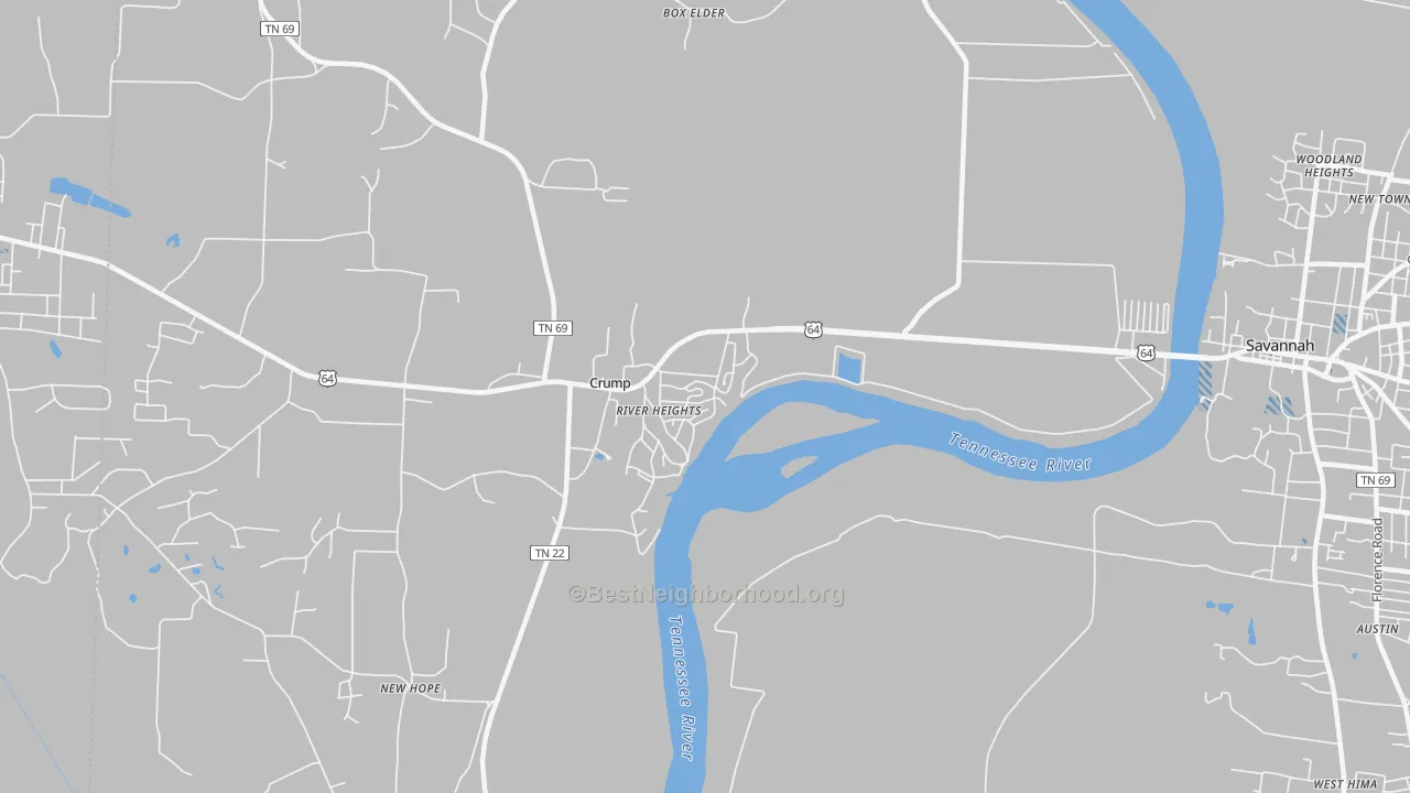 Transit Grade map of 38327, TN