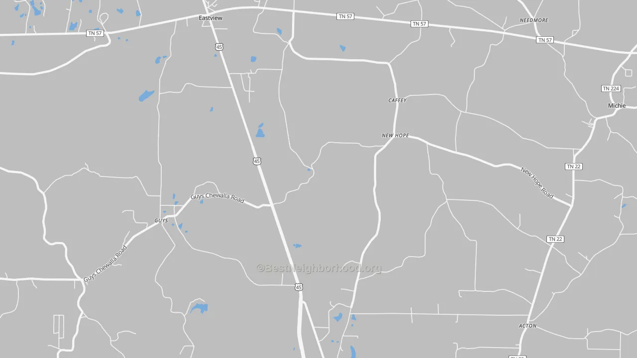 Transit Grade map of 38339, TN