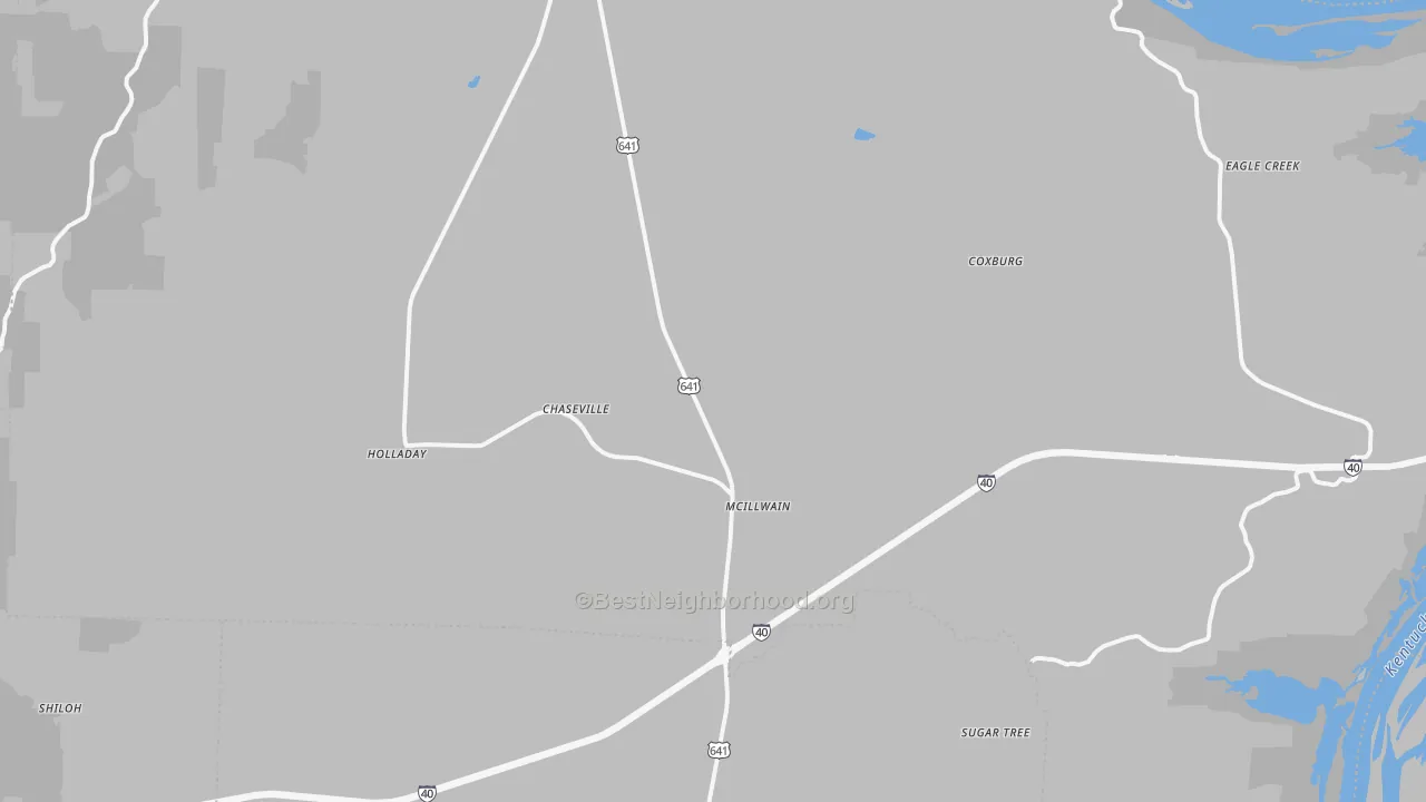 Transit Grade map of 38341, TN