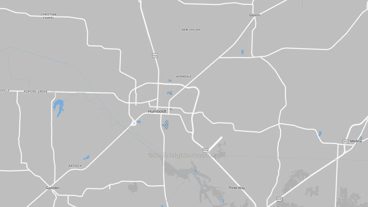 Transit Grade map of 38343, TN