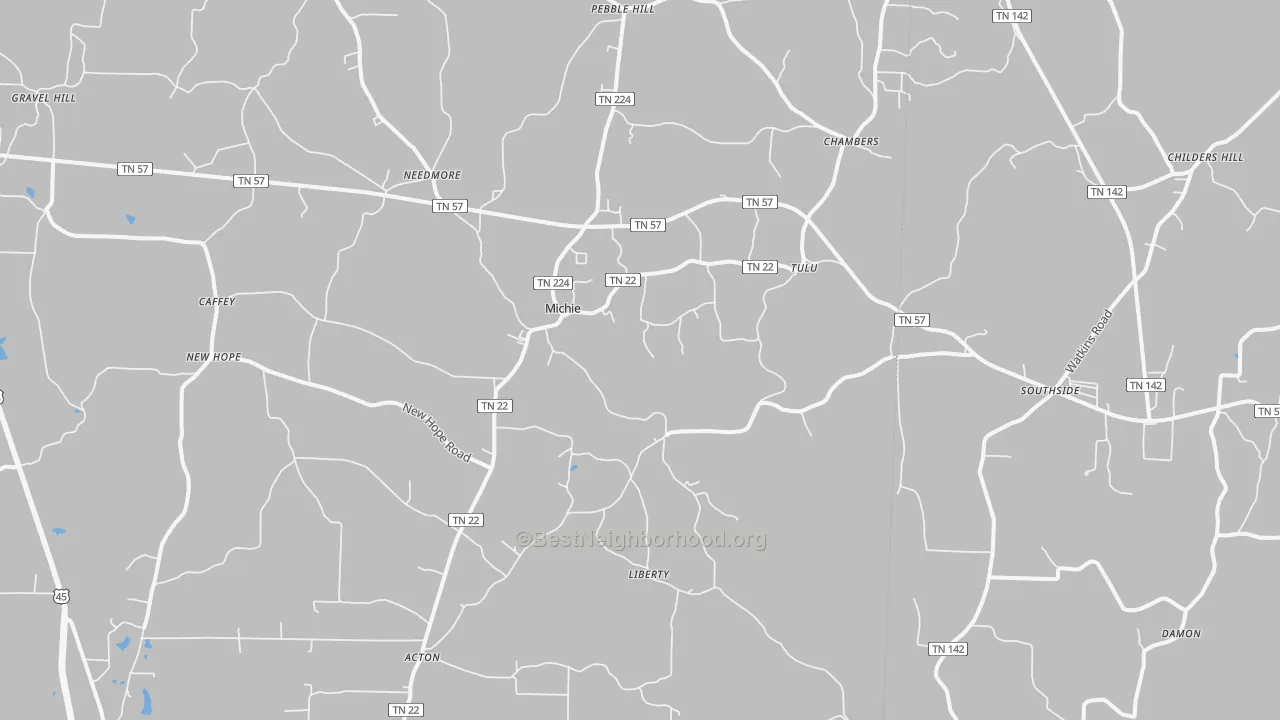 Transit Grade map of 38357, TN