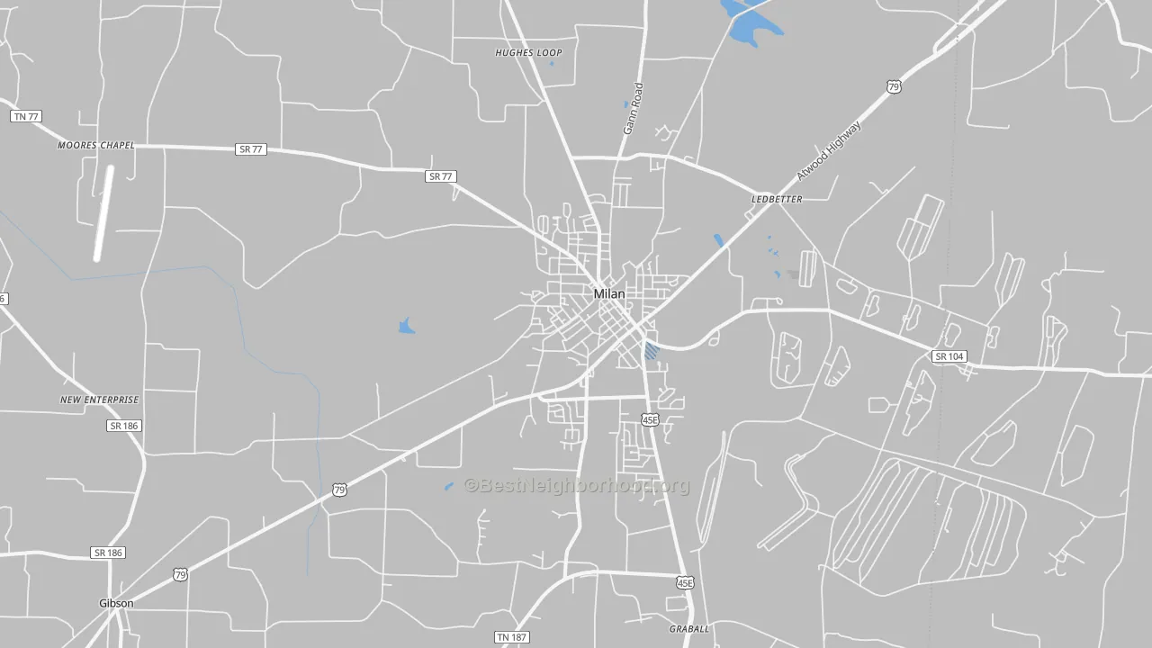 Transit Grade map of 38358, TN