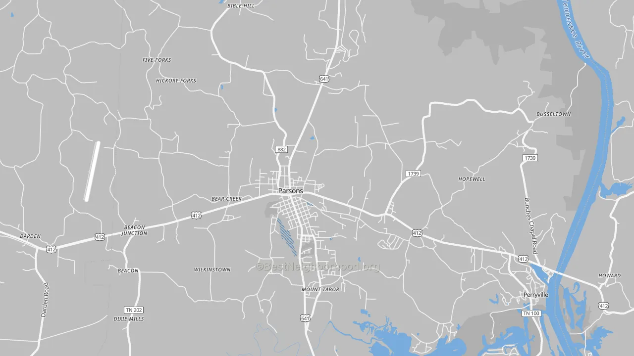 Transit Grade map of 38363, TN