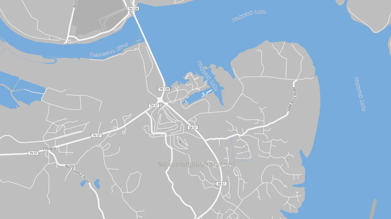 Transit Grade map of 38365, TN