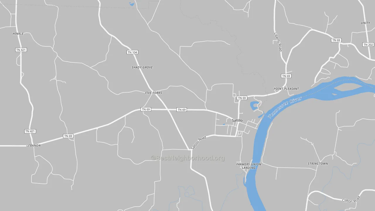 Transit Grade map of 38370, TN