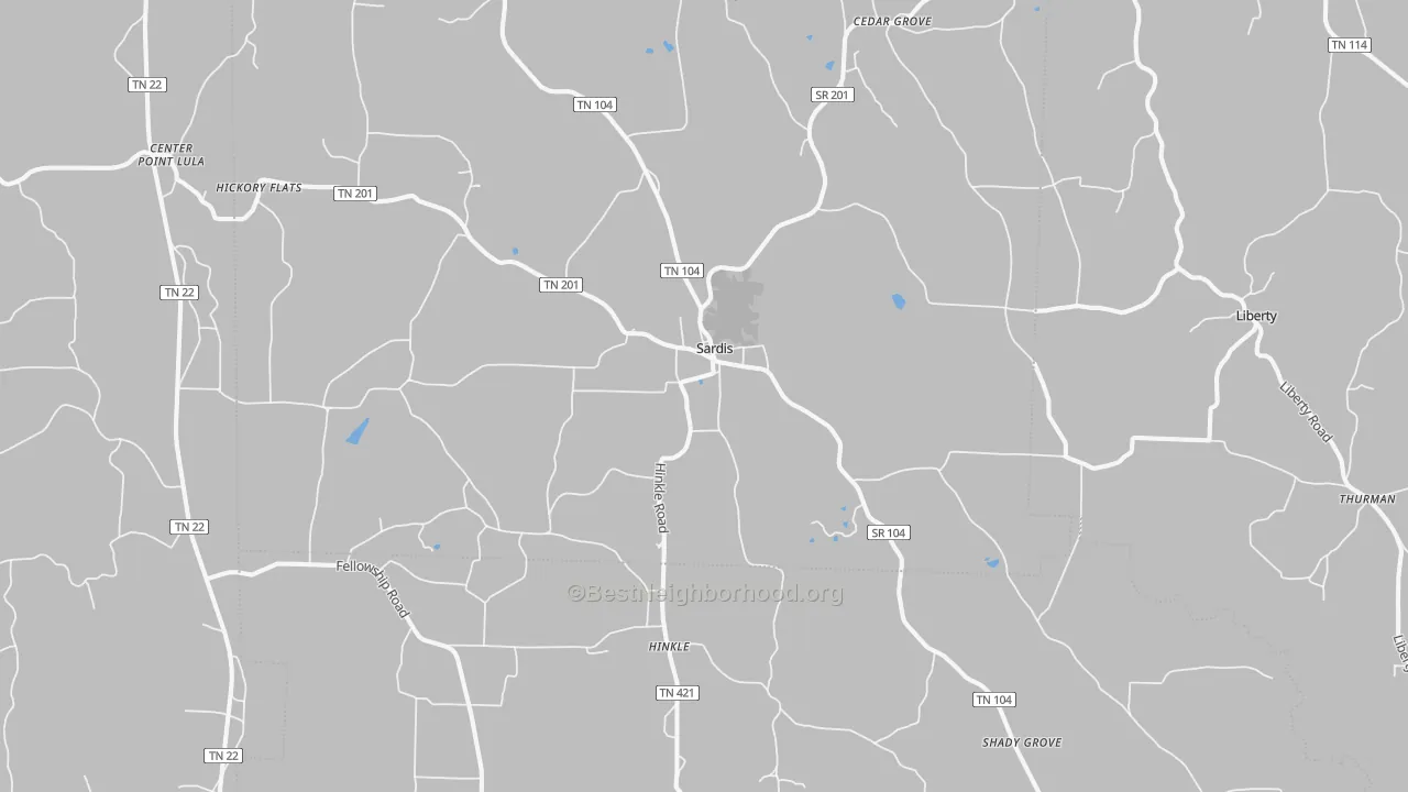 Transit Grade map of 38371, TN