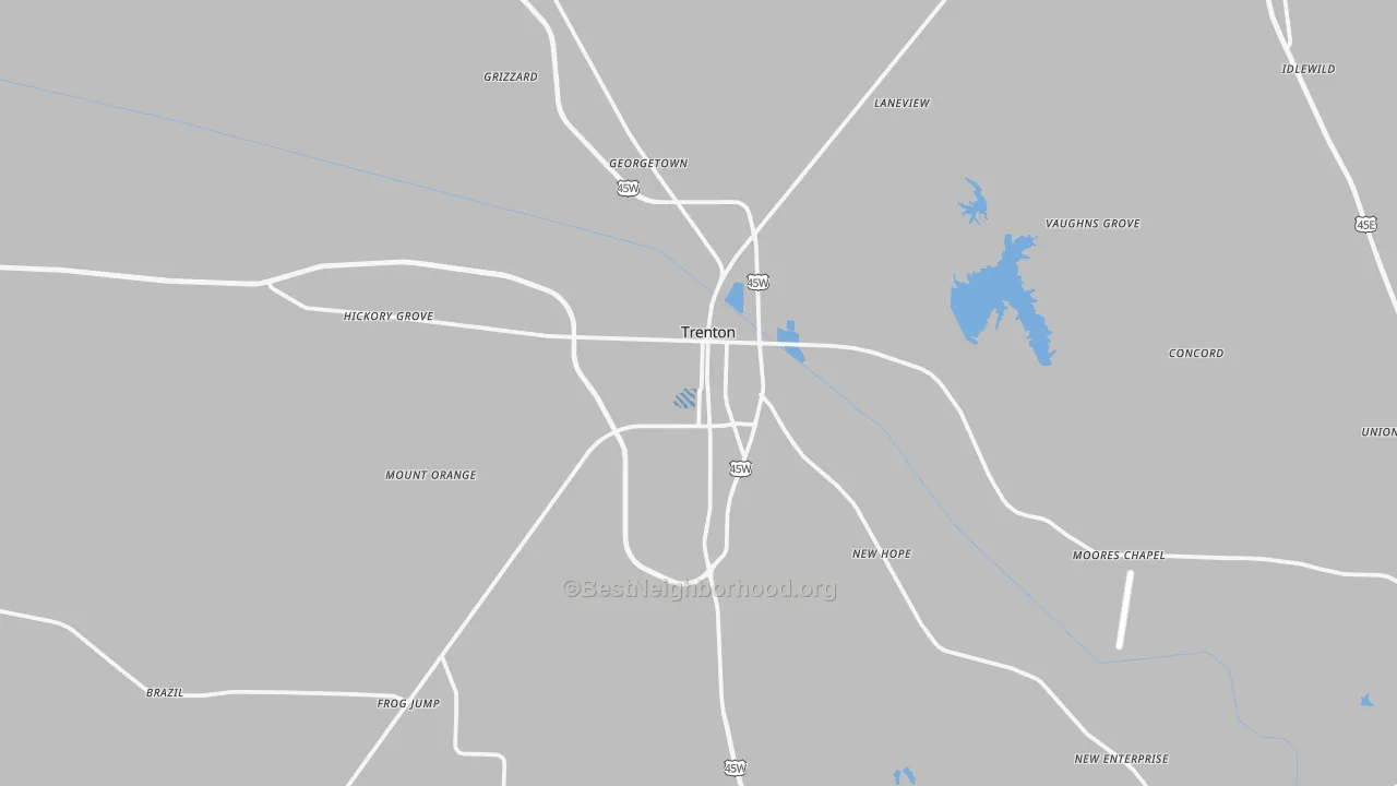 Transit Grade map of 38382, TN