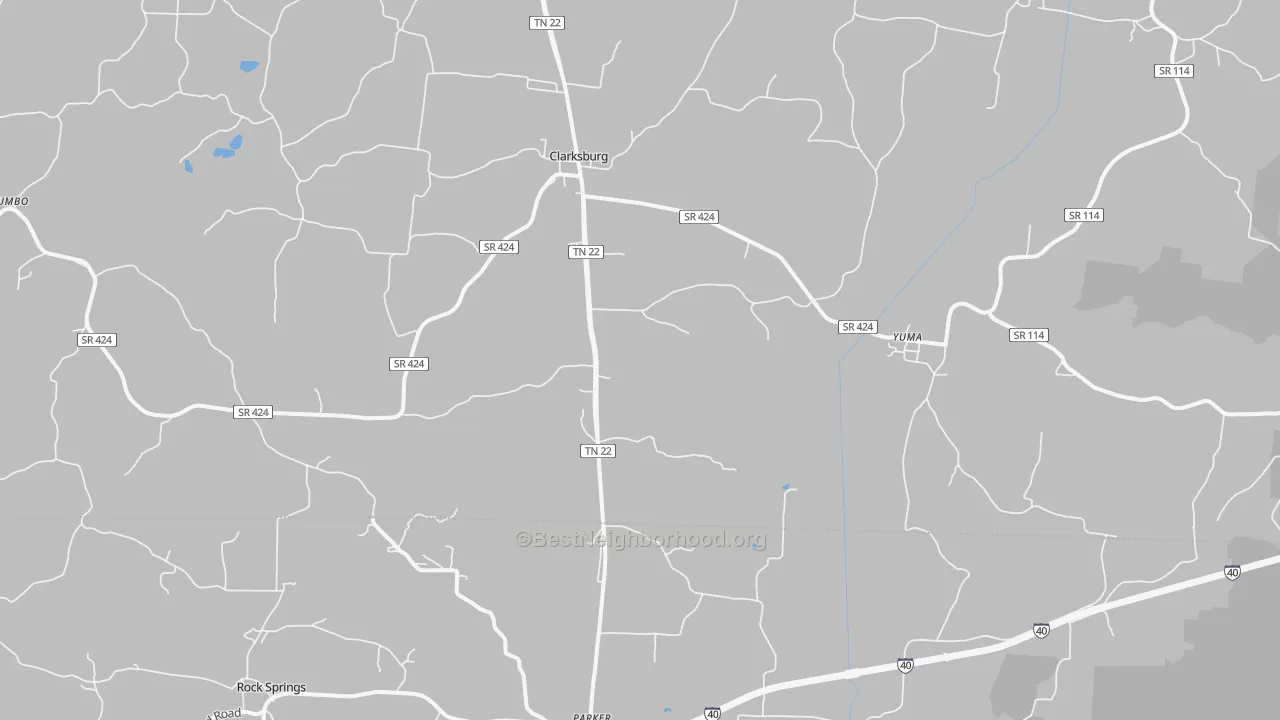 Transit Grade map of 38390, TN