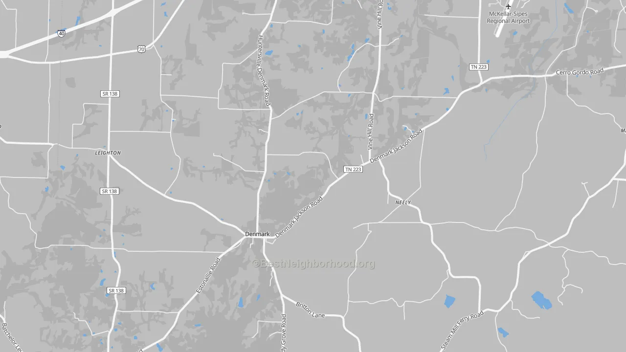 Transit Grade map of 38391, TN