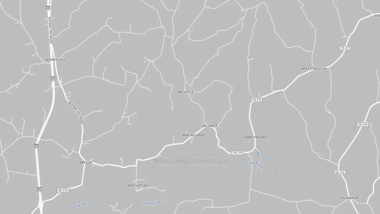 Transit Grade map of 38453, TN