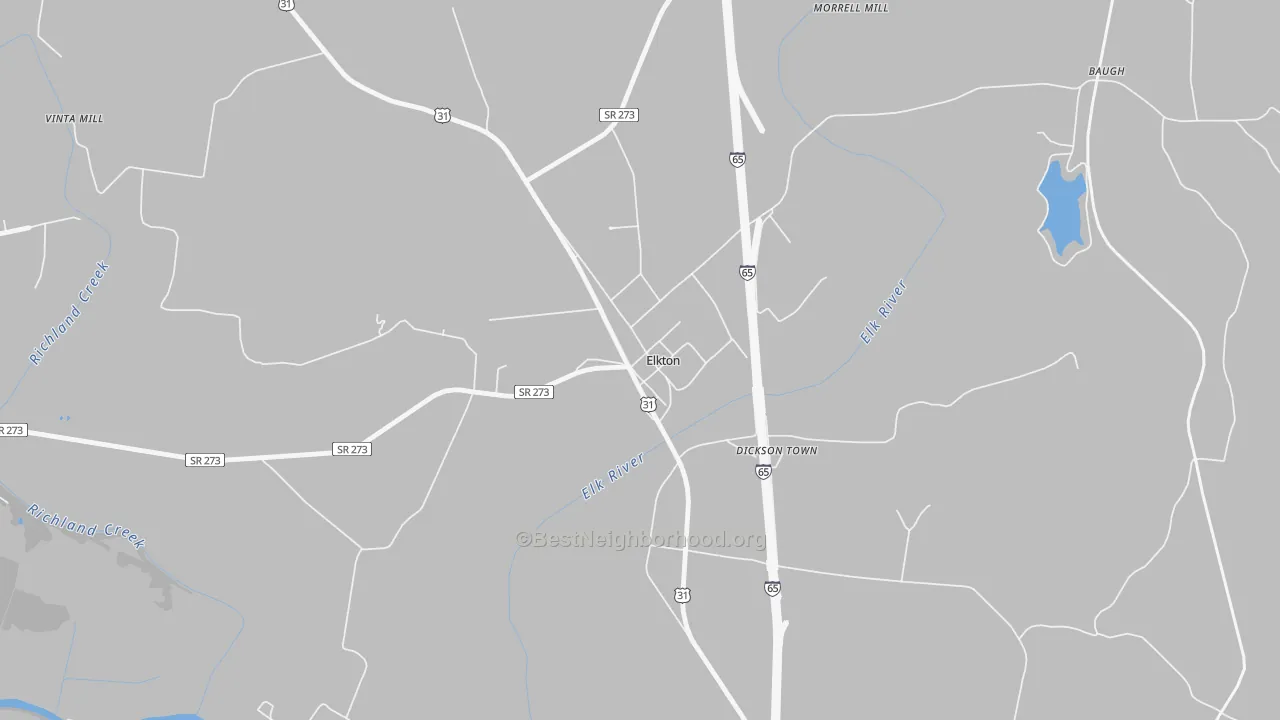 Transit Grade map of 38455, TN