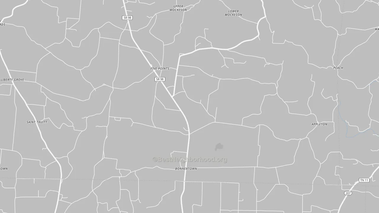 Transit Grade map of 38457, TN