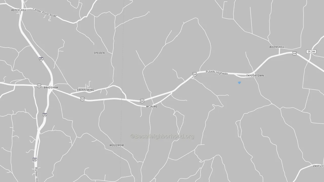 Transit Grade map of 38459, TN