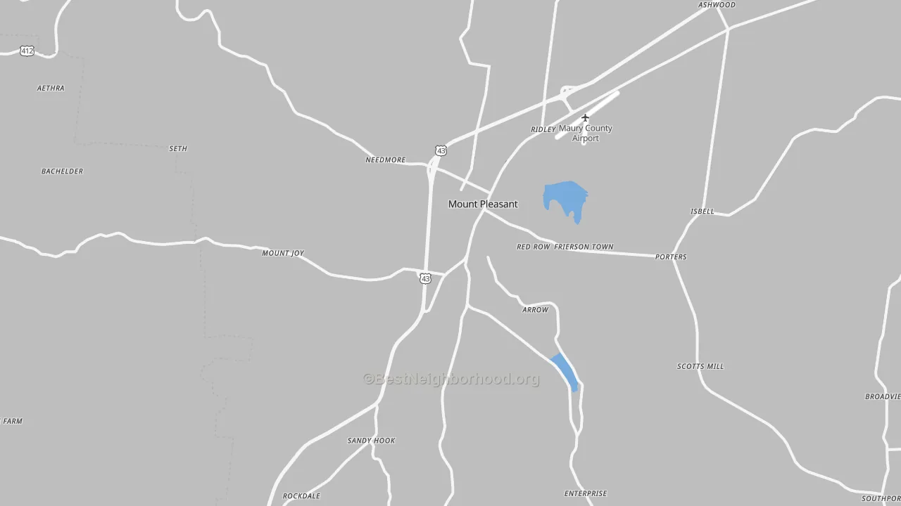 Transit Grade map of 38474, TN