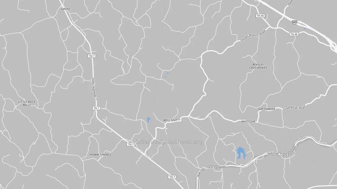 Transit Grade map of 38476, TN