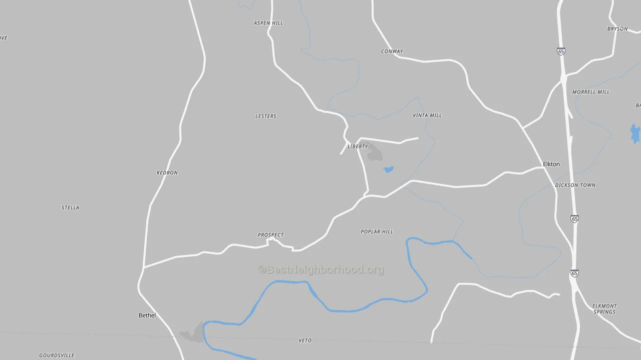 Transit Grade map of 38477, TN
