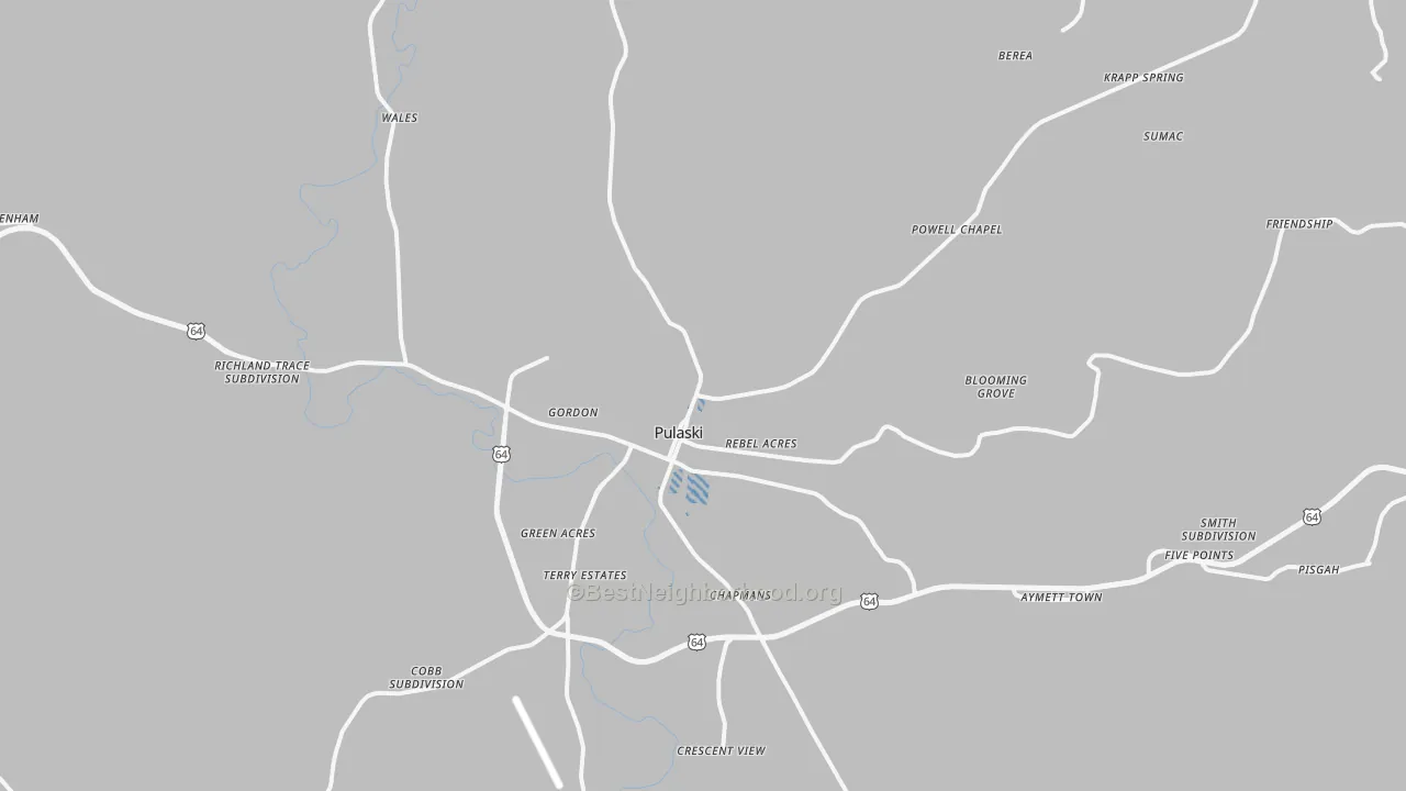 Transit Grade map of 38478, TN