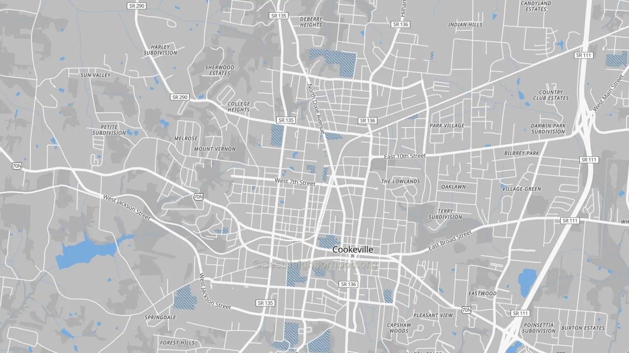 Transit Grade map of 38505, TN