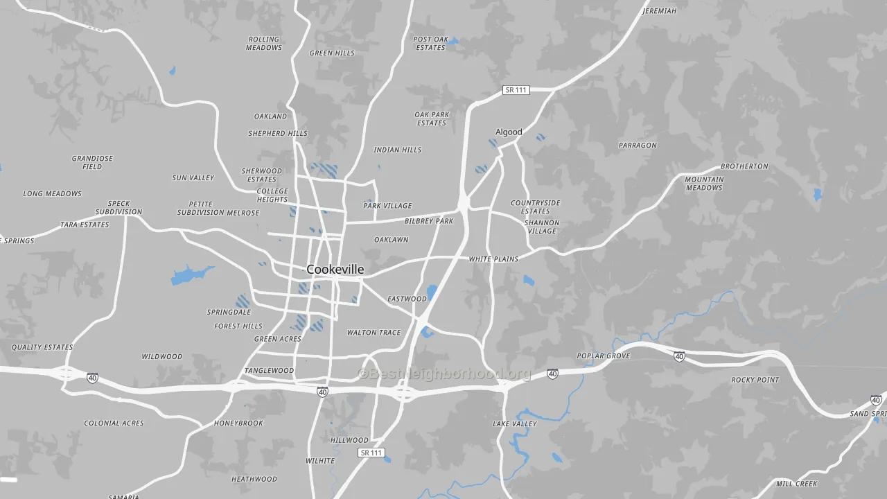 Transit Grade map of 38506, TN