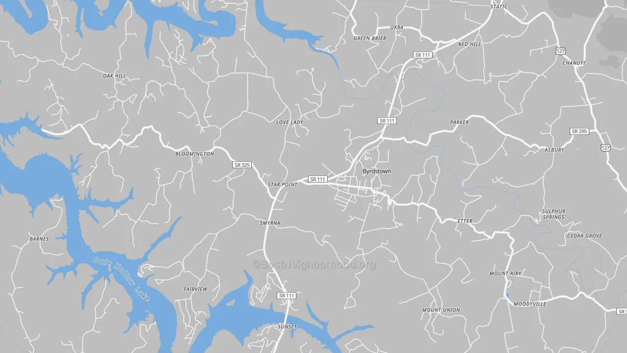 Transit Grade map of 38549, TN