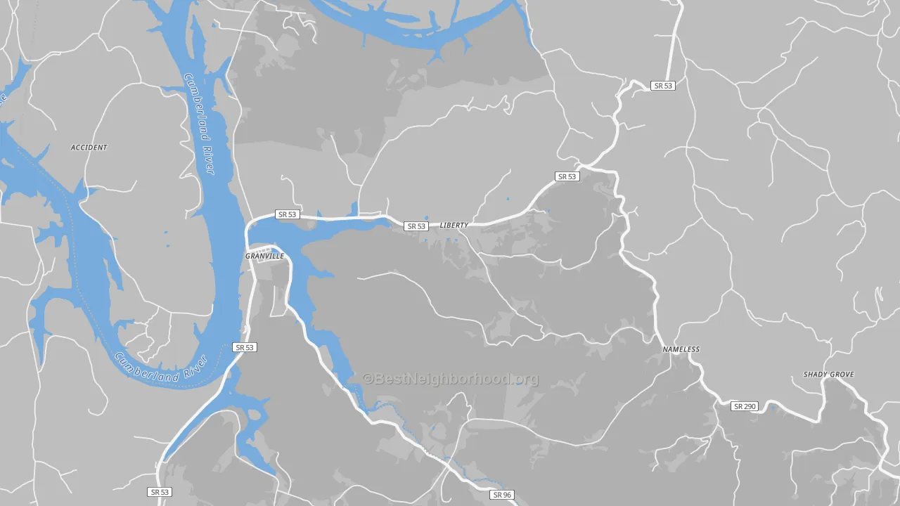 Transit Grade map of 38564, TN