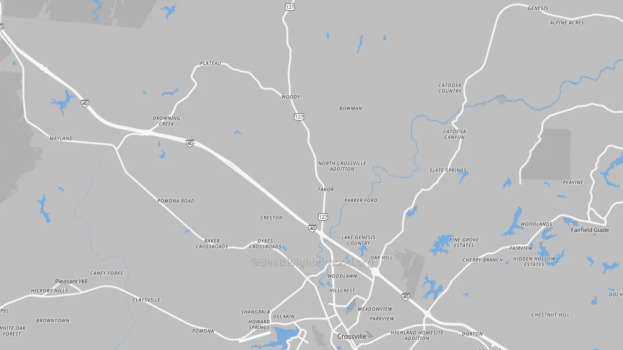 Transit Grade map of 38571, TN