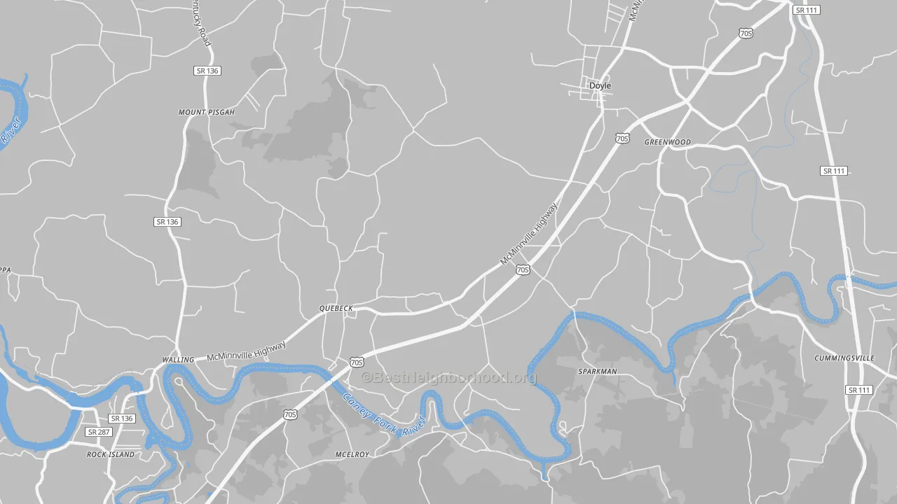 Transit Grade map of 38579, TN