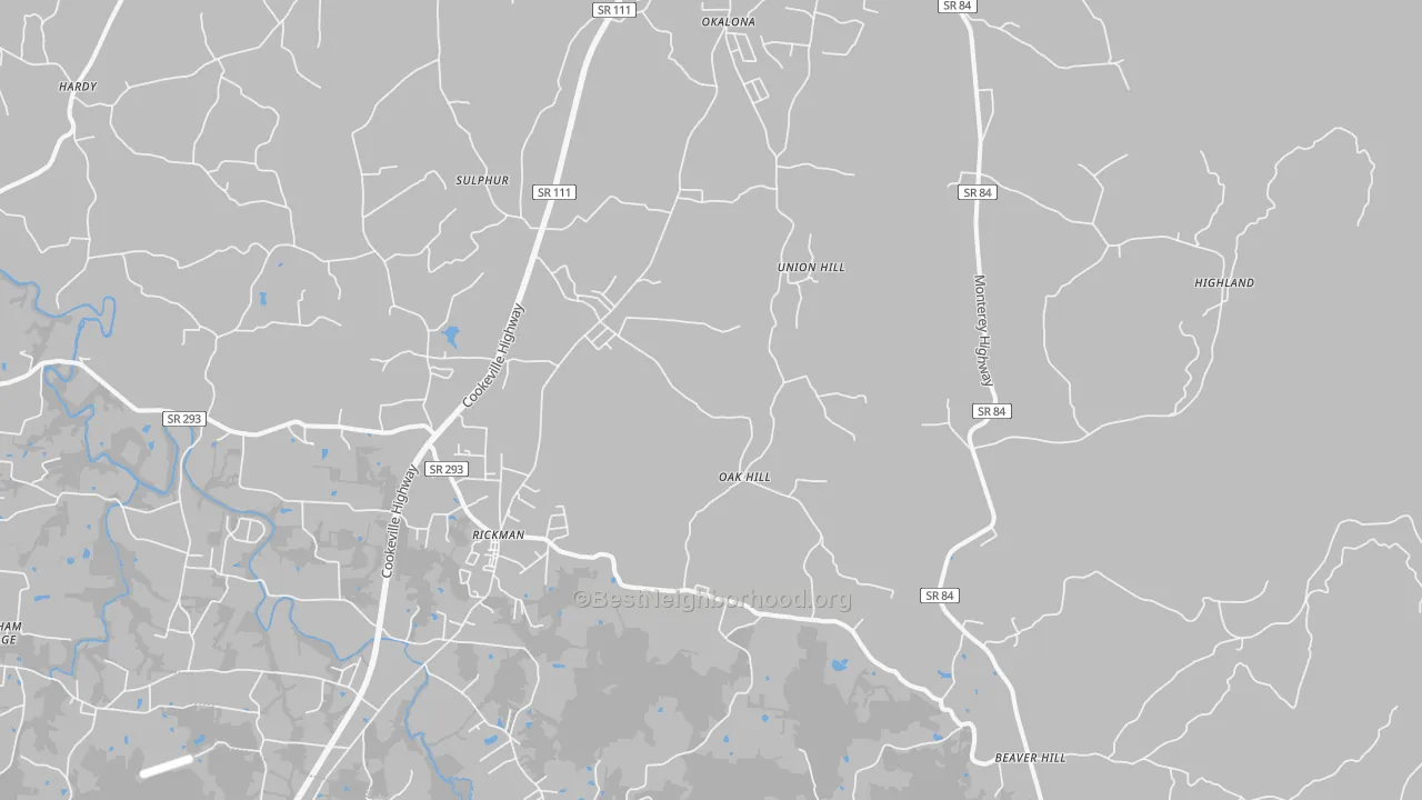 Transit Grade map of 38580, TN