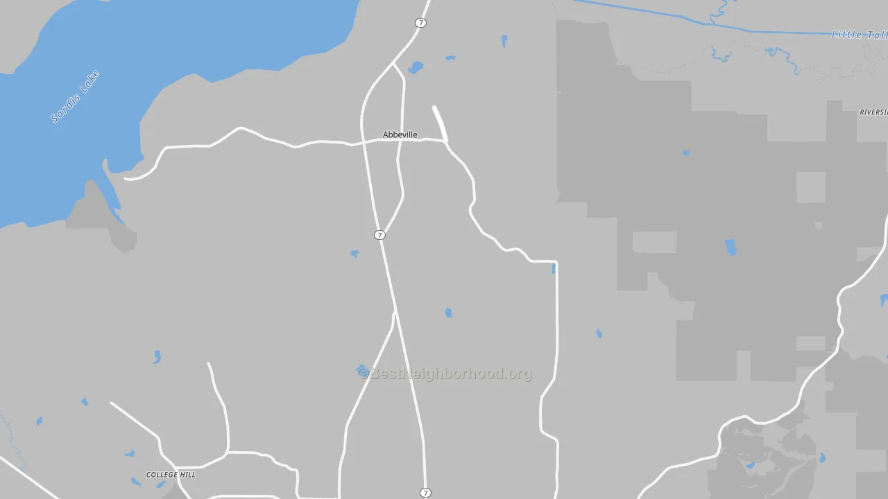 Transit Grade map of 38601, MS