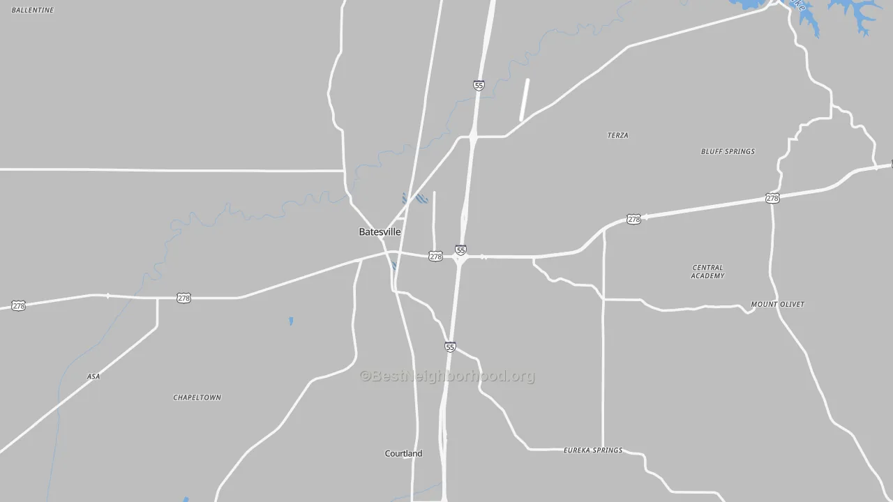 Transit Grade map of 38606, MS