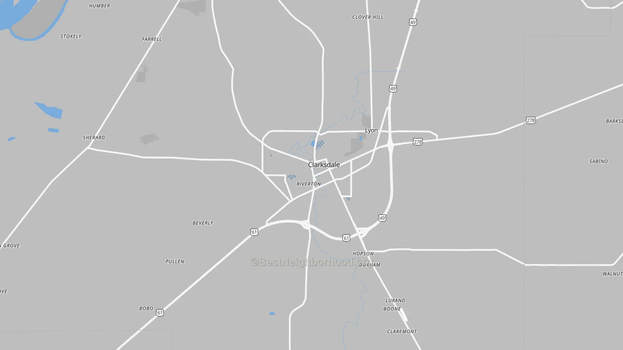 Transit Grade map of 38614, MS