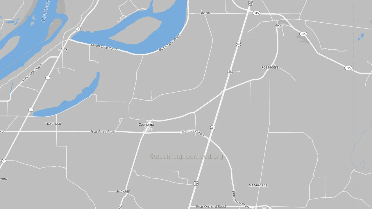 Transit Grade map of 38617, MS