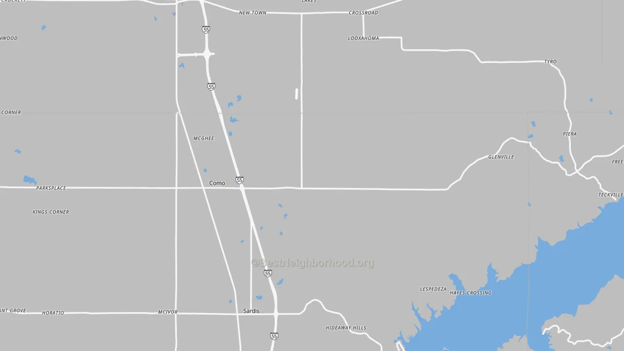 Transit Grade map of 38619, MS