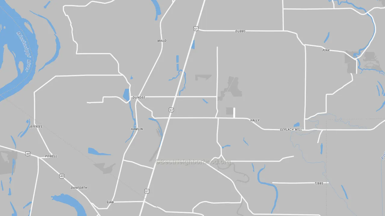 Transit Grade map of 38626, MS