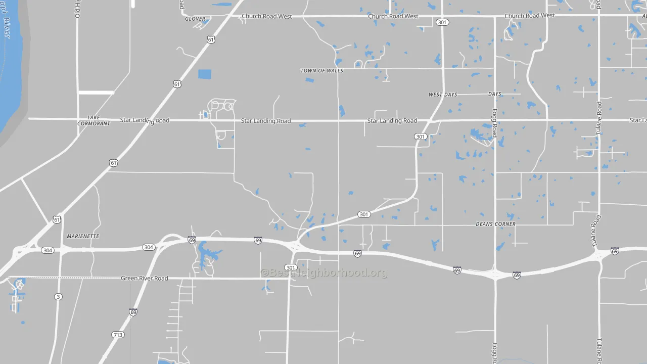 Transit Grade map of 38641, MS