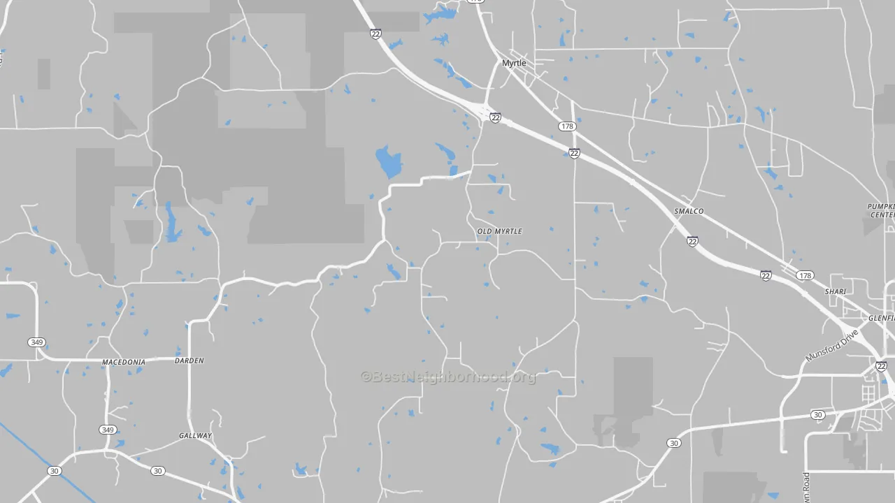 Transit Grade map of 38650, MS