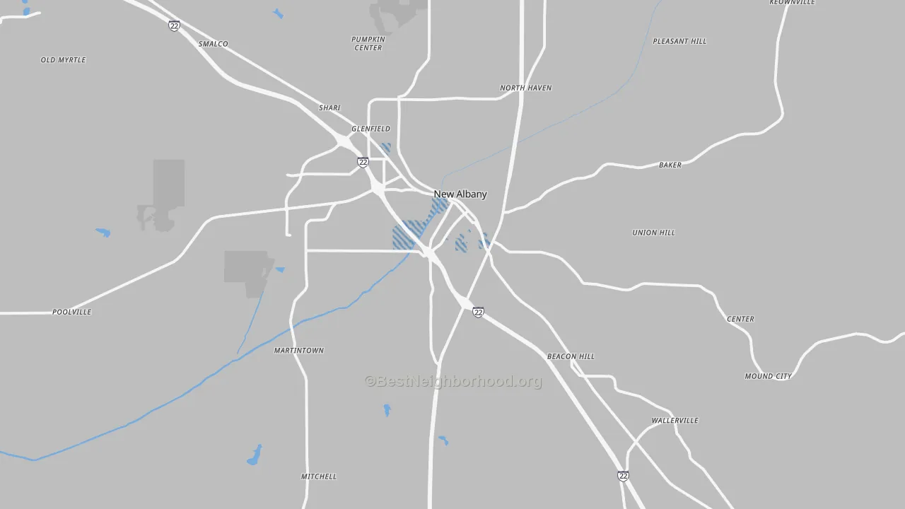 Transit Grade map of 38652, MS